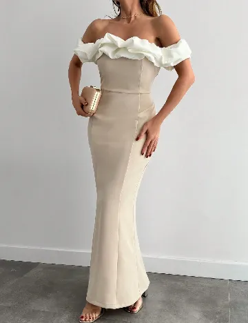 Rochie lunga SHEIN, crem