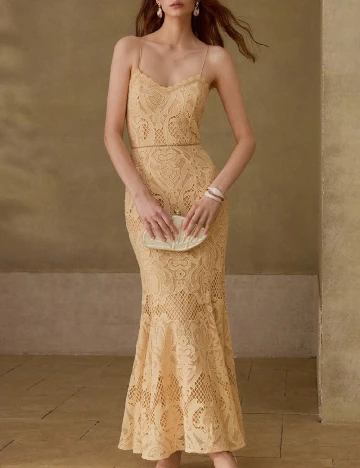 Rochie lunga MOTF, galben