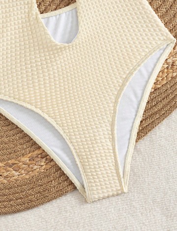Costum de baie SHEIN, crem