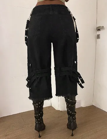 Pantaloni trei sferturi SHEIN, negru