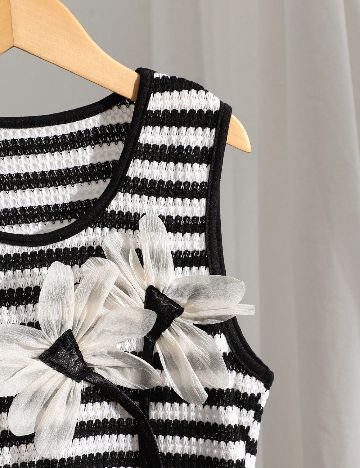 Compleu Shein Kids, alb/negru