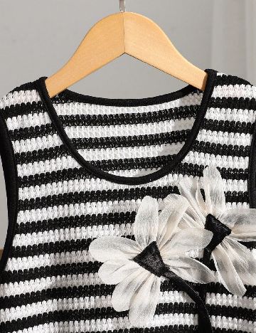 Compleu Shein Kids, alb/negru
