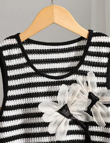 Compleu Shein Kids, alb/negru