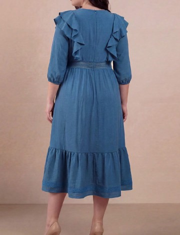 Rochie medie SHEIN CURVE, albastru