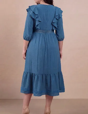 Rochie medie SHEIN CURVE, albastru