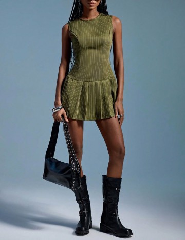 Rochie scurta Aveloria, verde