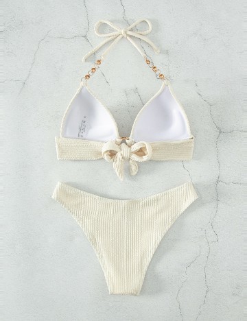 Costum de baie SHEIN, ecru
