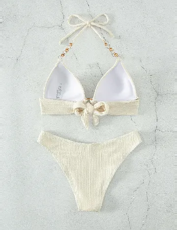 Costum de baie SHEIN, ecru