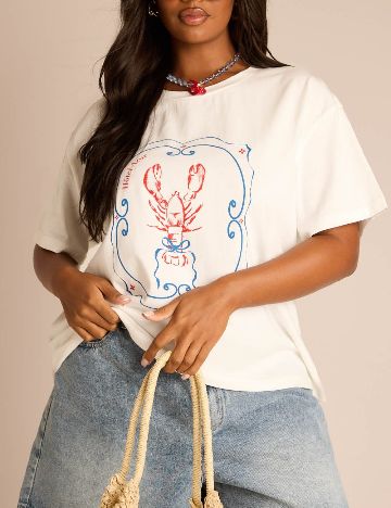 Tricou SHEIN CURVE, alb