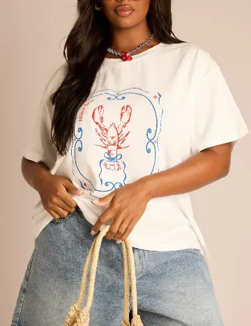 Tricou SHEIN CURVE, alb