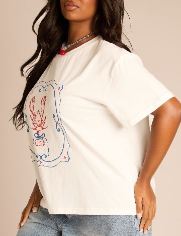 Tricou SHEIN CURVE, alb
