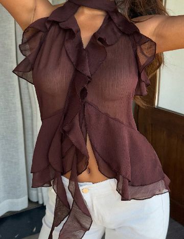 Bluza SHEIN, maro inchis