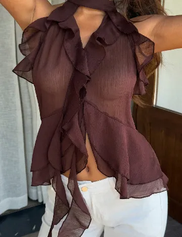 Bluza SHEIN, maro inchis