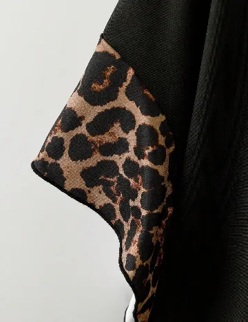 Bluza SHEIN CURVE, animal print/negru