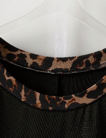 Bluza SHEIN CURVE, animal print/negru