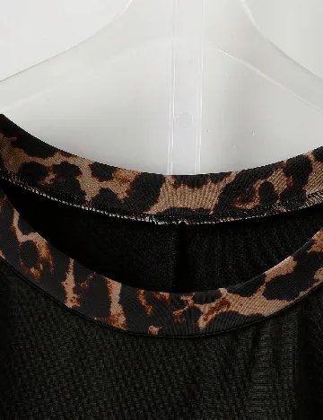 Bluza SHEIN CURVE, animal print/negru