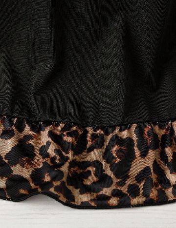 Bluza SHEIN CURVE, animal print/negru