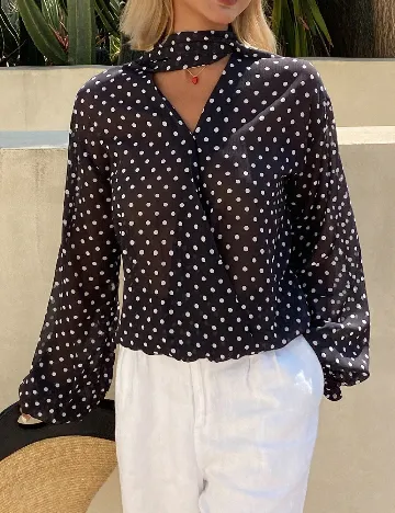 Bluza SHEIN, negru/alb