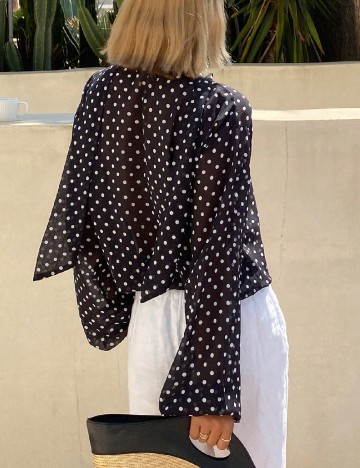 Bluza SHEIN, negru/alb