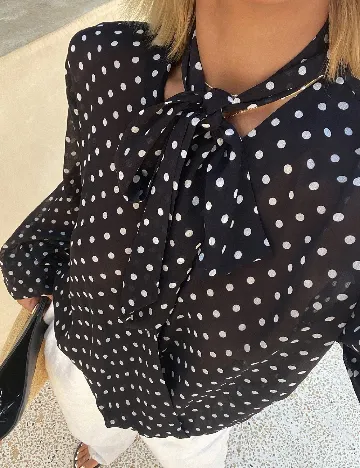 Bluza SHEIN, negru/alb