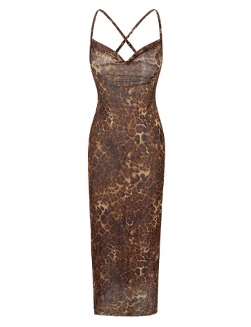 Rochie lunga SHEIN, animal print
