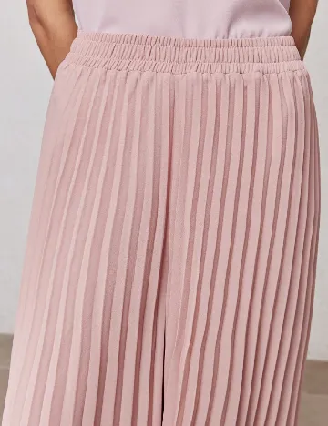 Pantaloni Zeylah, roz pudra inchis