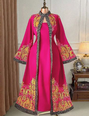 Rochie lunga SHEIN CURVE, roz