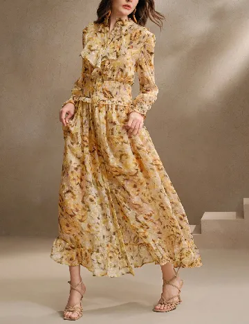 Rochie lunga Anewsta, mix culori