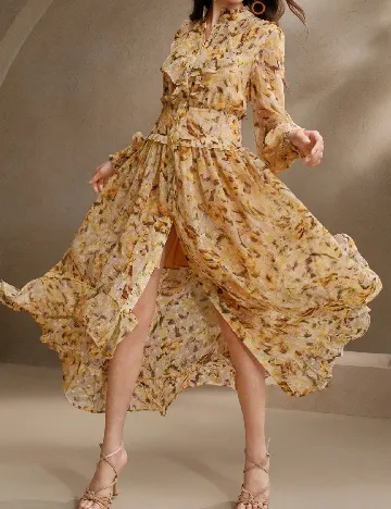 Rochie lunga Anewsta, mix culori