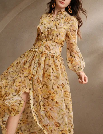 Rochie lunga Anewsta, mix culori