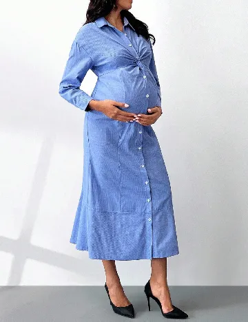 Rochie medie SHEIN Maternity, albastru