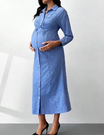 Rochie medie SHEIN Maternity, albastru