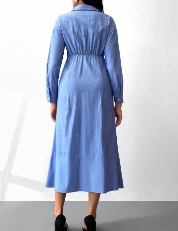 Rochie medie SHEIN Maternity, albastru