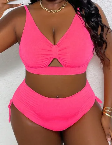 Costum de baie SHEIN CURVE, roz