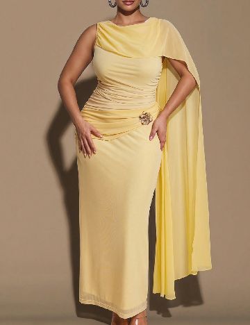 Rochie lunga SHEIN CURVE, galben