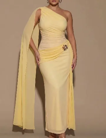 Rochie lunga SHEIN CURVE, galben