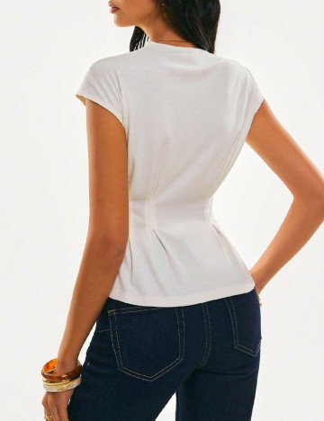 Top SHEIN, ecru