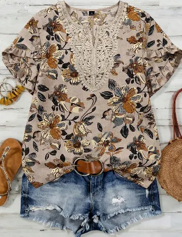 Bluza SHEIN CURVE, floral