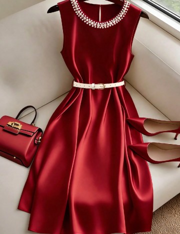 Rochie medie SHEIN, rosu