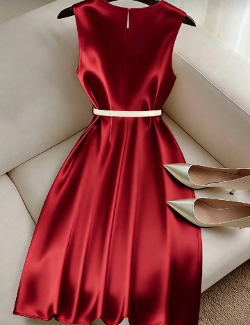 Rochie medie SHEIN, rosu