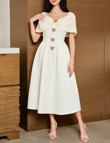 Rochie lunga SHEIN, ecru
