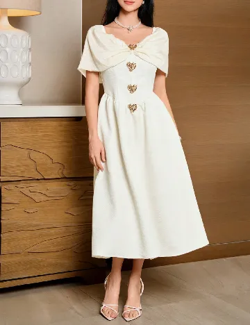 Rochie lunga SHEIN, ecru