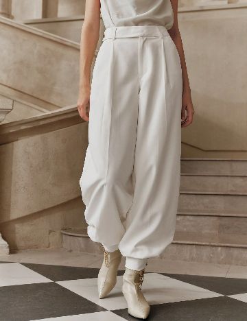 Pantaloni Savoree, ecru