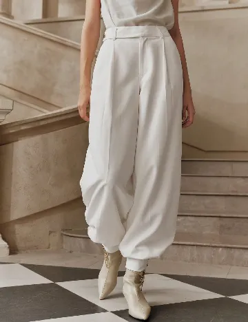 Pantaloni Savoree, ecru