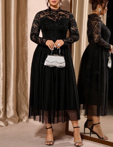 Rochie lunga SHEIN CURVE, negru