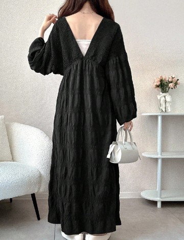 Rochie lunga Dazy, negru