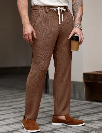 Pantaloni SHEIN, maro