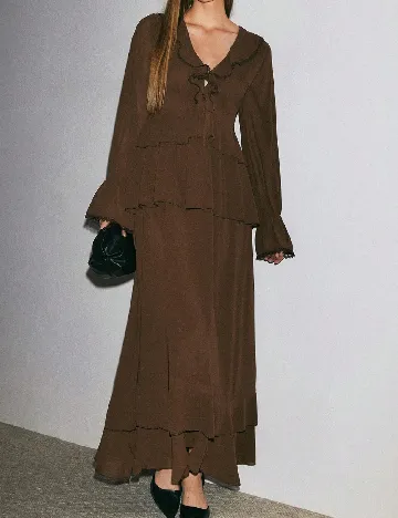 Rochie lunga SHEIN, maro