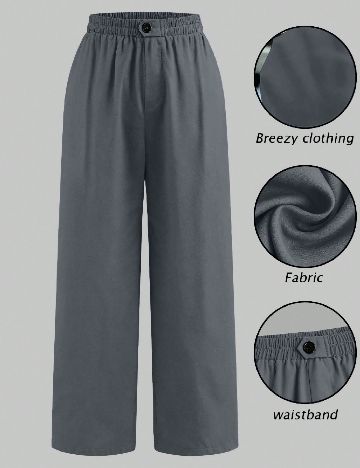 Pantaloni SHEIN CURVE, gri petrol
