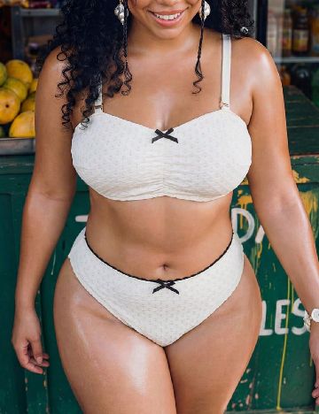 Costum de baie SHEIN CURVE, alb
